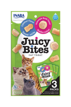 Juicy Bites Broth & Calamari 3 x 11g