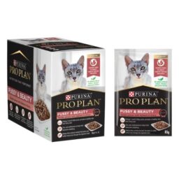 Pro Plan Adult Fussy And Beauty Wet Food 12 x 85g (Salmon In Gravy)