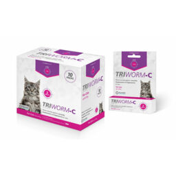 Triworm-C Cat 0-8kg 2 Tablets x 10 Packs