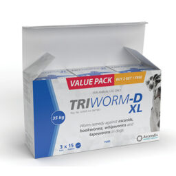 Triworm D XL Value Pack 3 x 15 Tablets